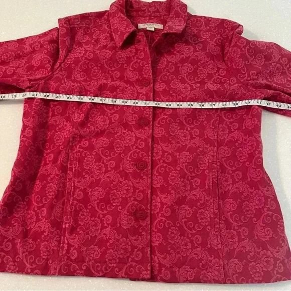 Appleseeds Jacket Pants Women’s 2 Piece Outfit Long Sleeves Pink Floral 16P - Picture 6 of 10